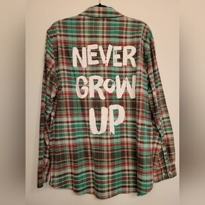 Cakeworthy Peter Pan 'Never Grow Up' Flannel